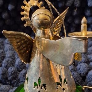 Silver Angel Candleholder Ornament